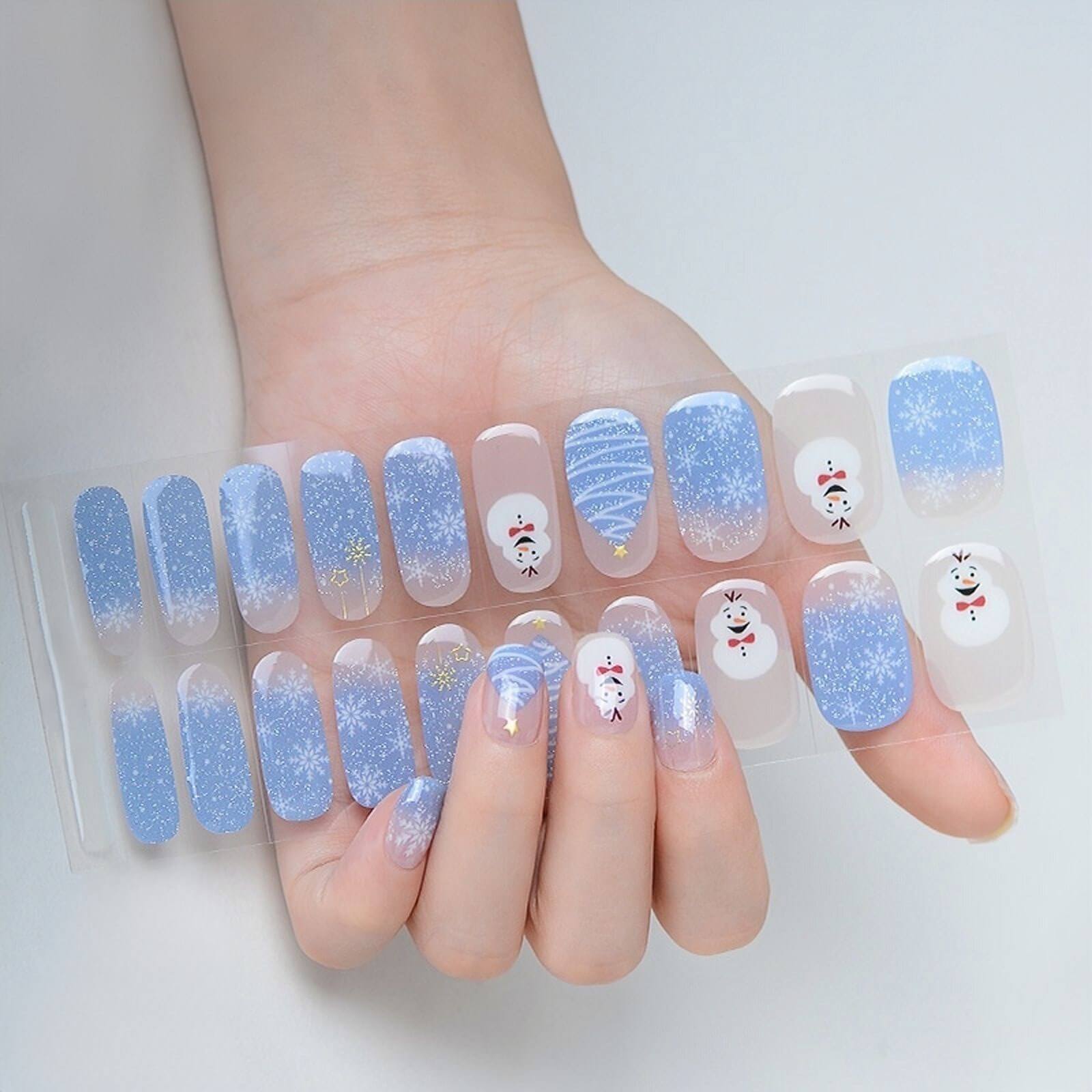 DearMira Blue Snowflake-DM035(Semi Cured Gel-20pcs)