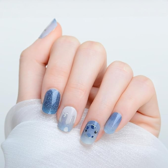 DearMira Blue Snowman-DM029(Semi Cured Gel-20pcs)