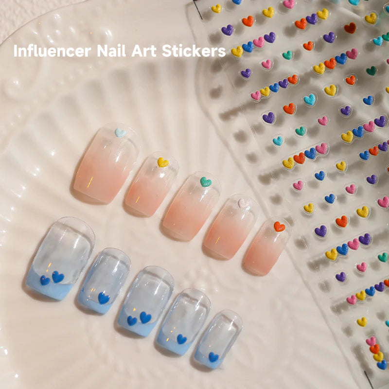 DearMira DIY Colorful Heart Shape Nail Art Sticker