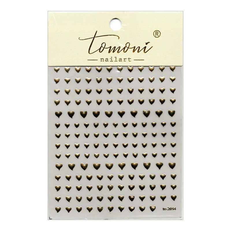 DearMira DIY Love Nail Art Sticker-Gold/Sliver