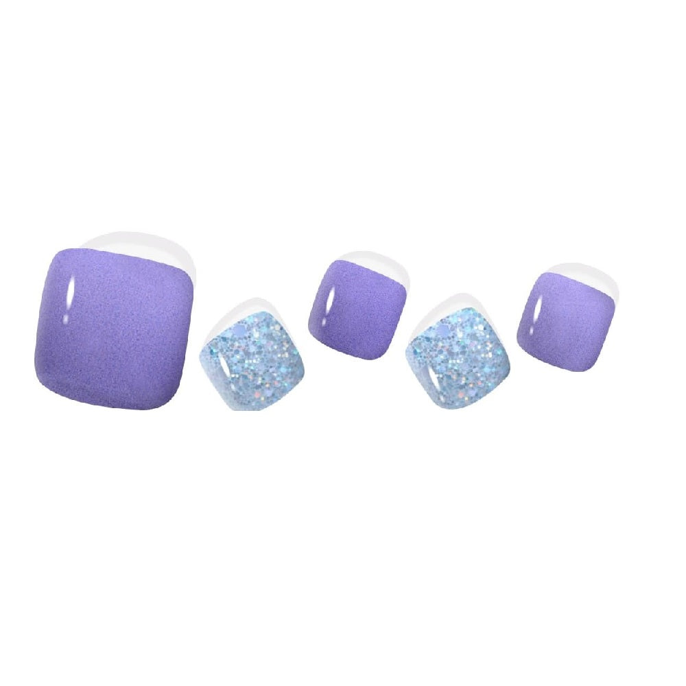 DearMira Lavender Sequins-DMP04(PEDI-Semi-Cured Gel-28pcs)