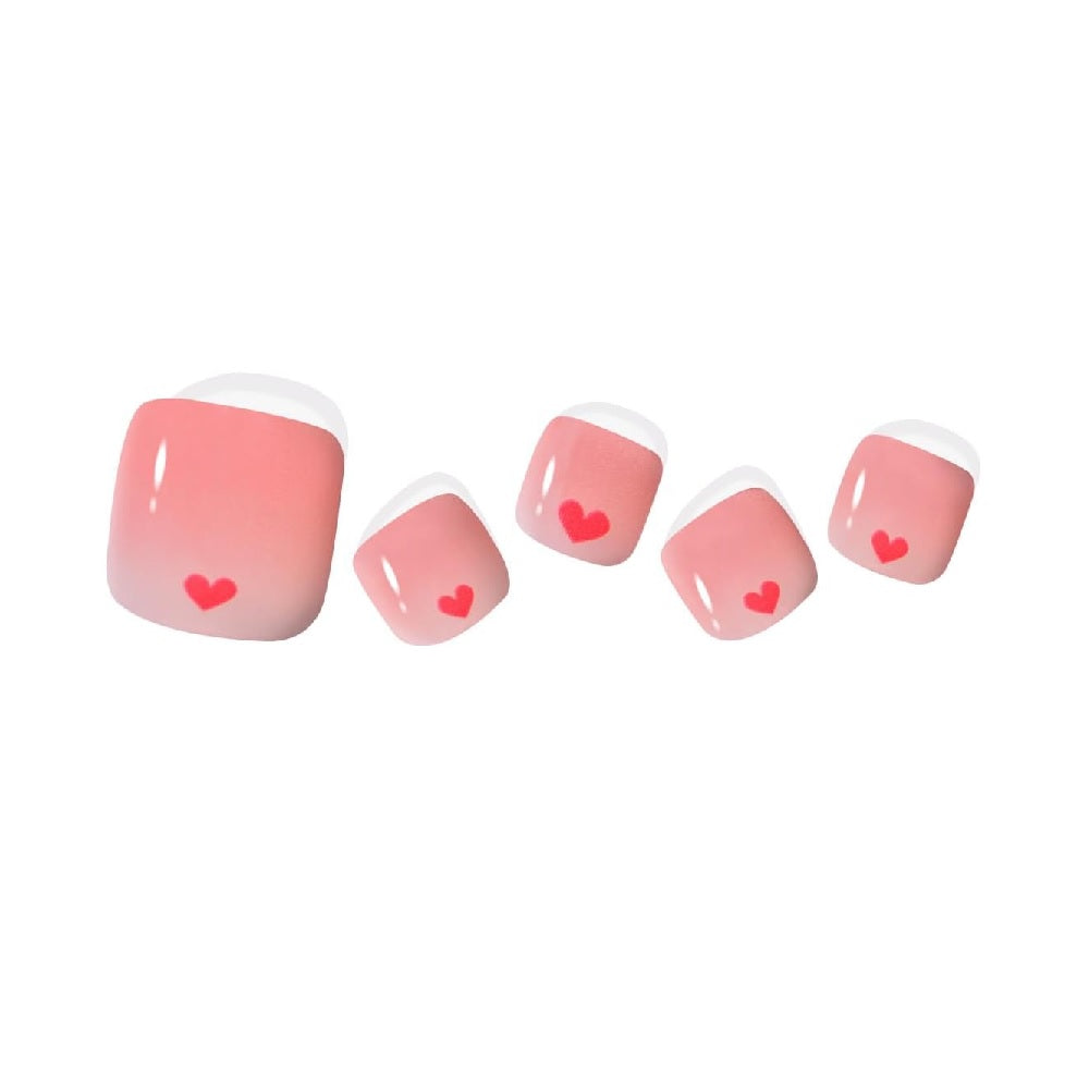 DearMira Little Pink Heart-DMP025(PEDI-Semi-Cured Gel-28pcs)