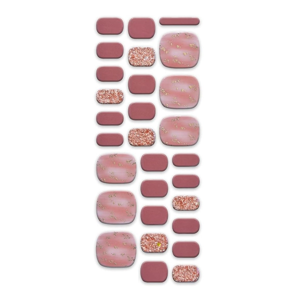 DearMira Maple Bloom-DMP034(PEDI-Semi-Cured Gel-28pcs)