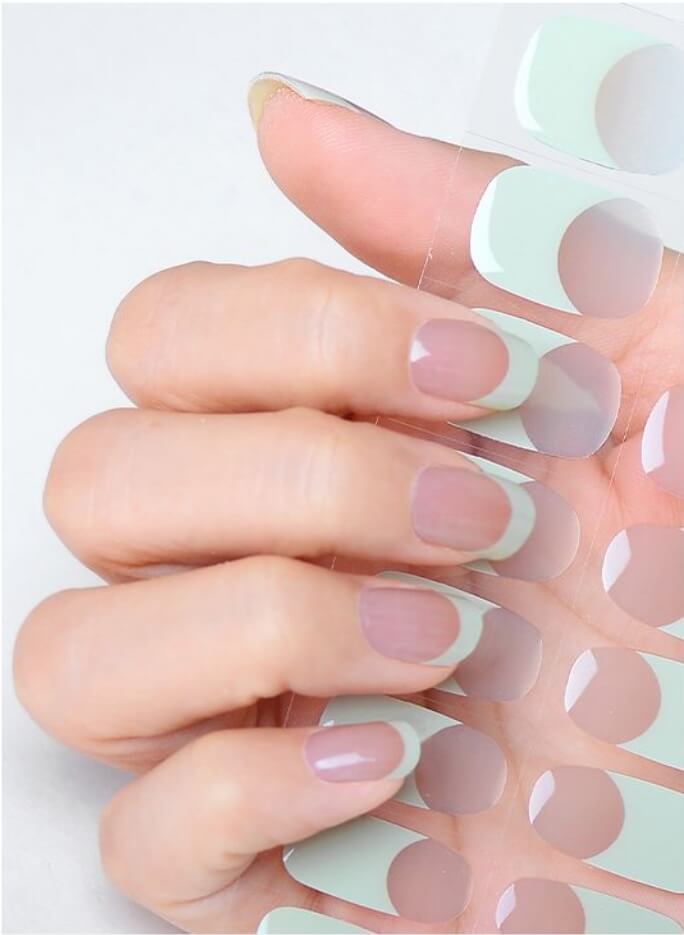 DearMira Mint Green French-DMJK336 (Semi-Cured Gel-24pcs)