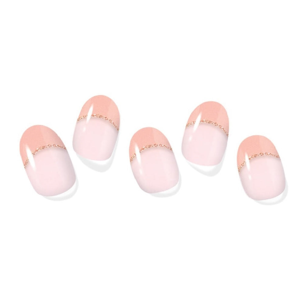 DearMira Pink French Glitter line-DMJM003(Semi-Cured Gel-20pcs)