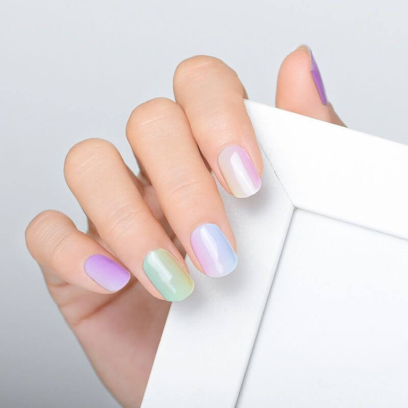 Pastel Rainbow DIY Semicured Gel Nail Sticker Kit